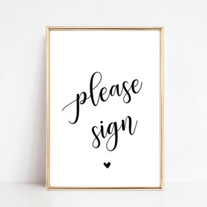 Panneau imprimable Veuillez signer pour baby shower, Veuillez signer le panneau de réception, panneau de table, veuillez signer le panneau de signalisation pour baby shower, décoration de baby shower, 111