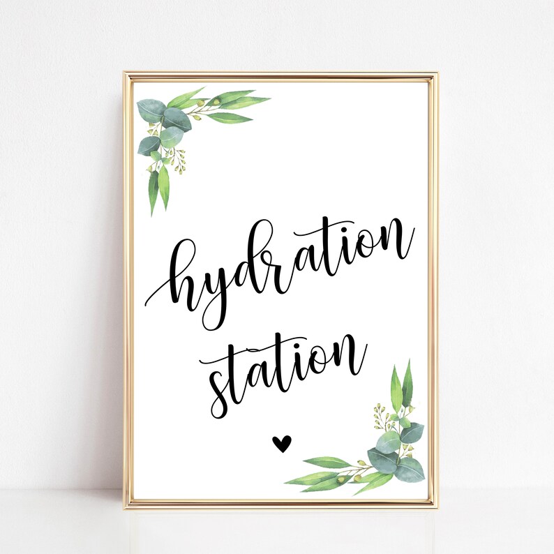 Hydration Station Sign Printable Baby Shower Bar Signs Party - Etsy
