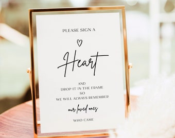 Por favor, assine uma placa de casamento de coração, placa de livro de visitas de caixa de depósito, placa de livro de visitas de coração, placa de livro de visitas de casamento personalizada, instantânea, RS KE 111