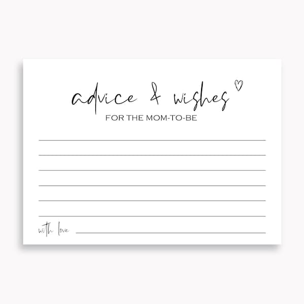 New Mom Advice Card - Etsy