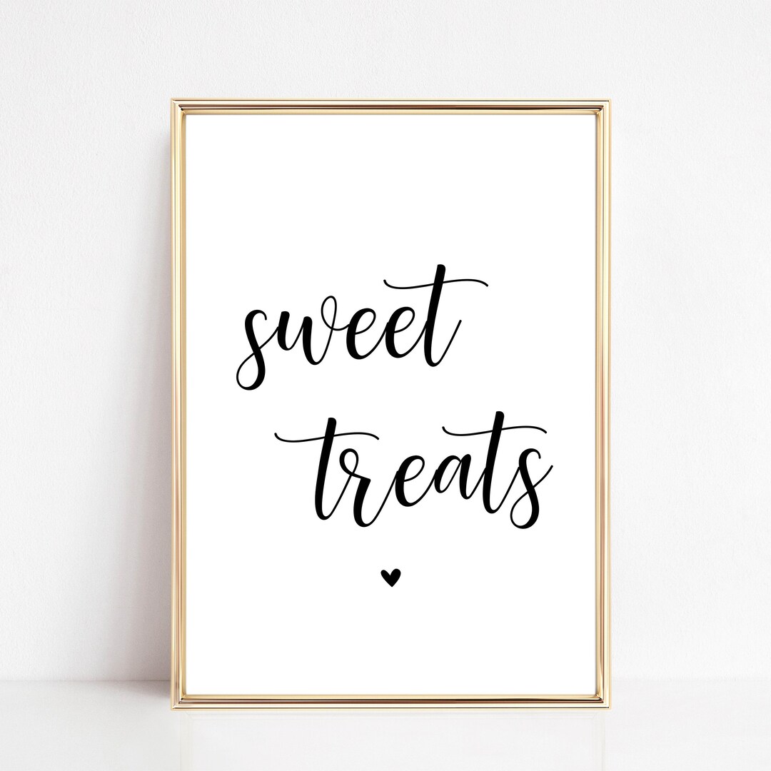 Sweets and Treats Sign, Printable Dessert Sign, Sweet Treats Baby ...