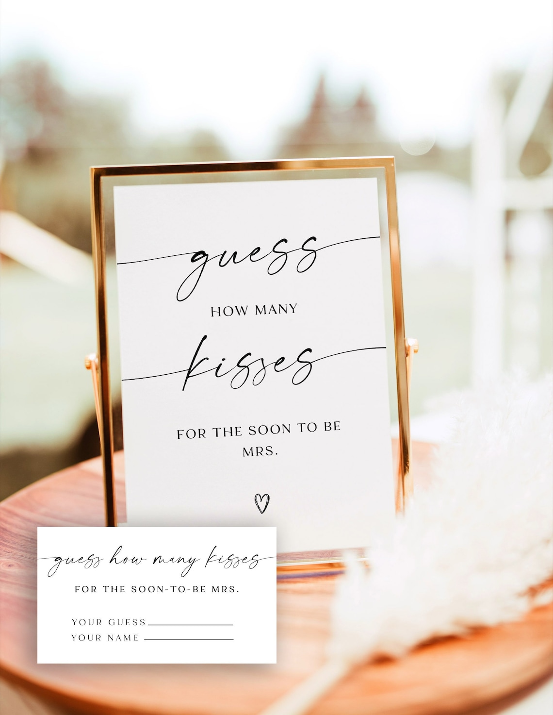 Quess How Many Sign Guess How Many Kisses Sign Template Guess How Many Kisses for - Etsy