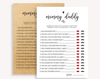 Guess Who - Mom or Dad - Baby Shower Game - Digital Download ...