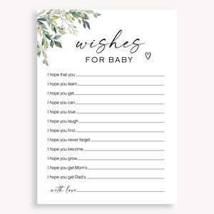 Wünsche für Babykarte, gute Wünsche für Babyparty, Boho-Babyparty, minimalistische Babyparty, Baby-Andenken, geschlechtsneutrale Babyparty 50 FA