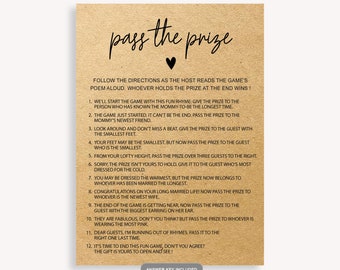 Pass The Poem Baby Shower Game, Instant Download Digital Game, Pass The Prize Game, Pass The Gift Poem Game, Baby Shower Printable,  10K FF