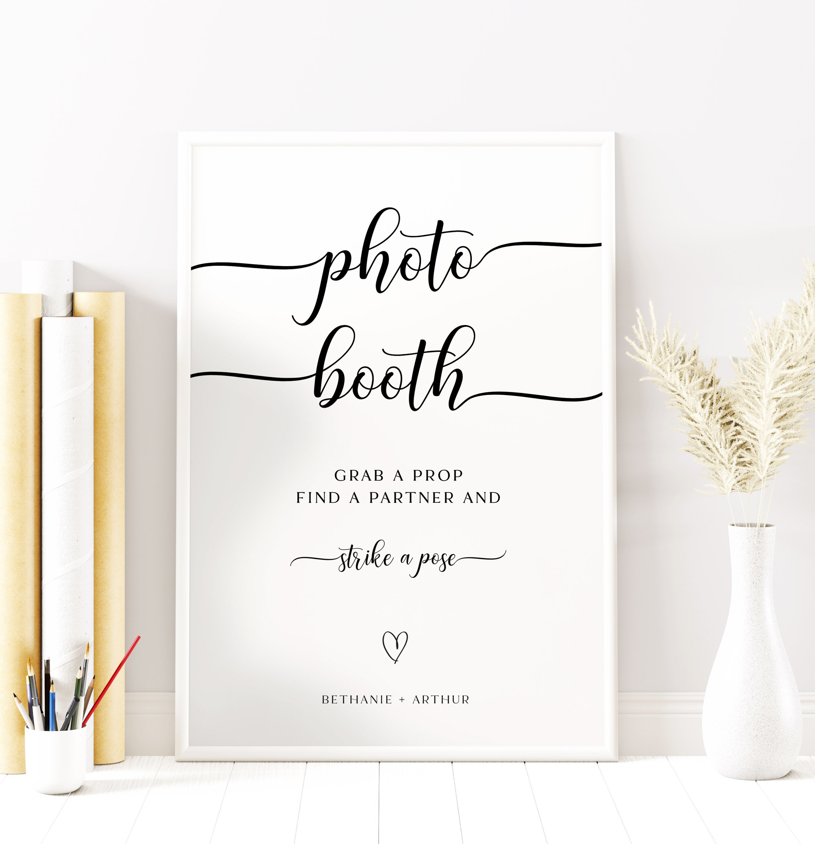 Photo Booth Signage, Photo Booth Sign, Minimalist Photobooth Sign ...