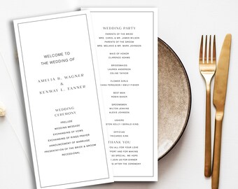 Büchlein Hochzeitsprogramm, Modernes Hochzeitsprogramm, Minimalistisches Hochzeitsprogramm, Trauungprogramm, Ordnung der Trauung