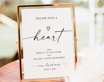 Por favor, assine uma placa de casamento de coração, placa de livro de visitas de caixa de depósito, placa de casamento de sombra de coração de casamento, placa de livro de visitas de casamento personalizada RS KA 111