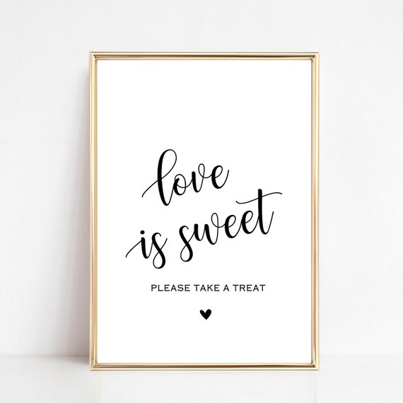 Love is Sweet Baby Shower Sign Printable Modern Minimalist - Etsy