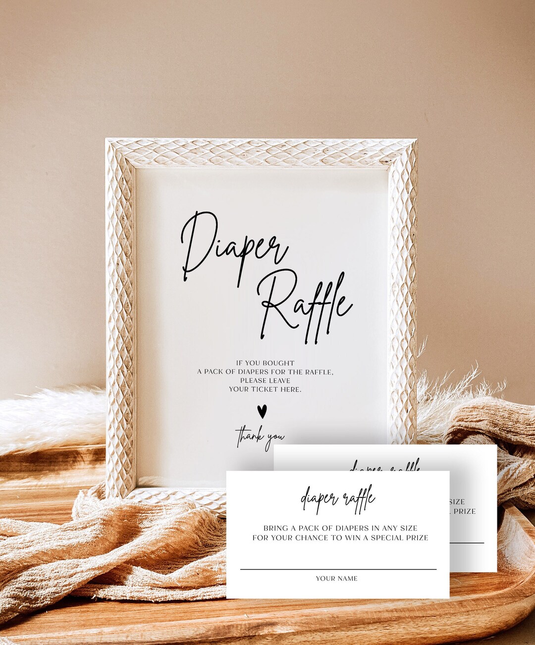 Diaper Raffle Game Editable Baby Shower Diaper Raffle Game Etsy