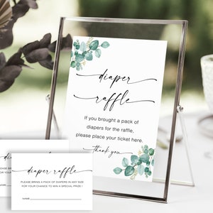 Gender Neutral Windel Verlosung Spiel Zeichen, Minimalistische Baby Shower Windel Verlosung, Windel Verlosung Baby Shower Zeichen, druckbares Boho Baby Spiel 40 FA