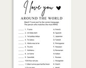 I love You Around The World Travel Shower Game, I love you Around The World Bridal Shower Game, Printable Shower Game, Wedding Game 216