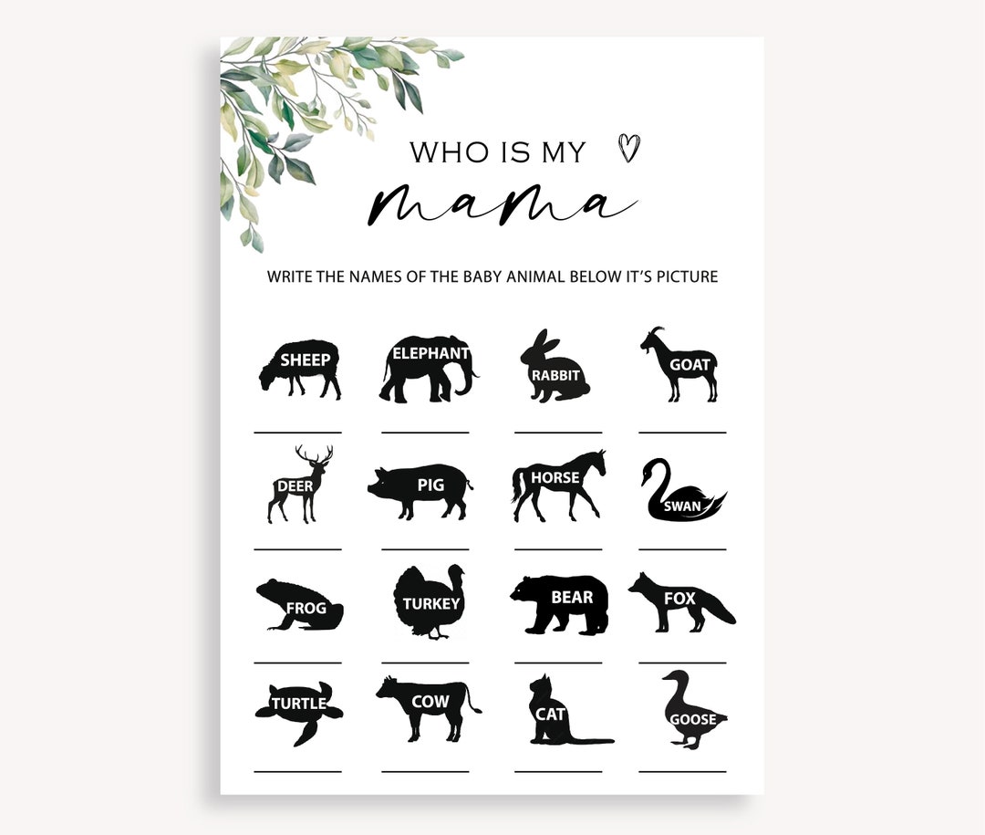 Who is My Mama Virtual Baby Shower Game, Who is My Mama Baby Shower