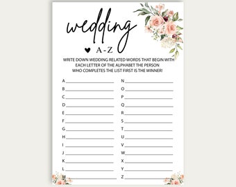 Bridal Shower Games Printable - Etsy