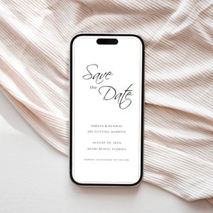Moderne Save the Date Vorlage, minimalistische Save the Date Evite, elektronische Einladungskarte, Save the Date Evite, STD KZ 31 EV