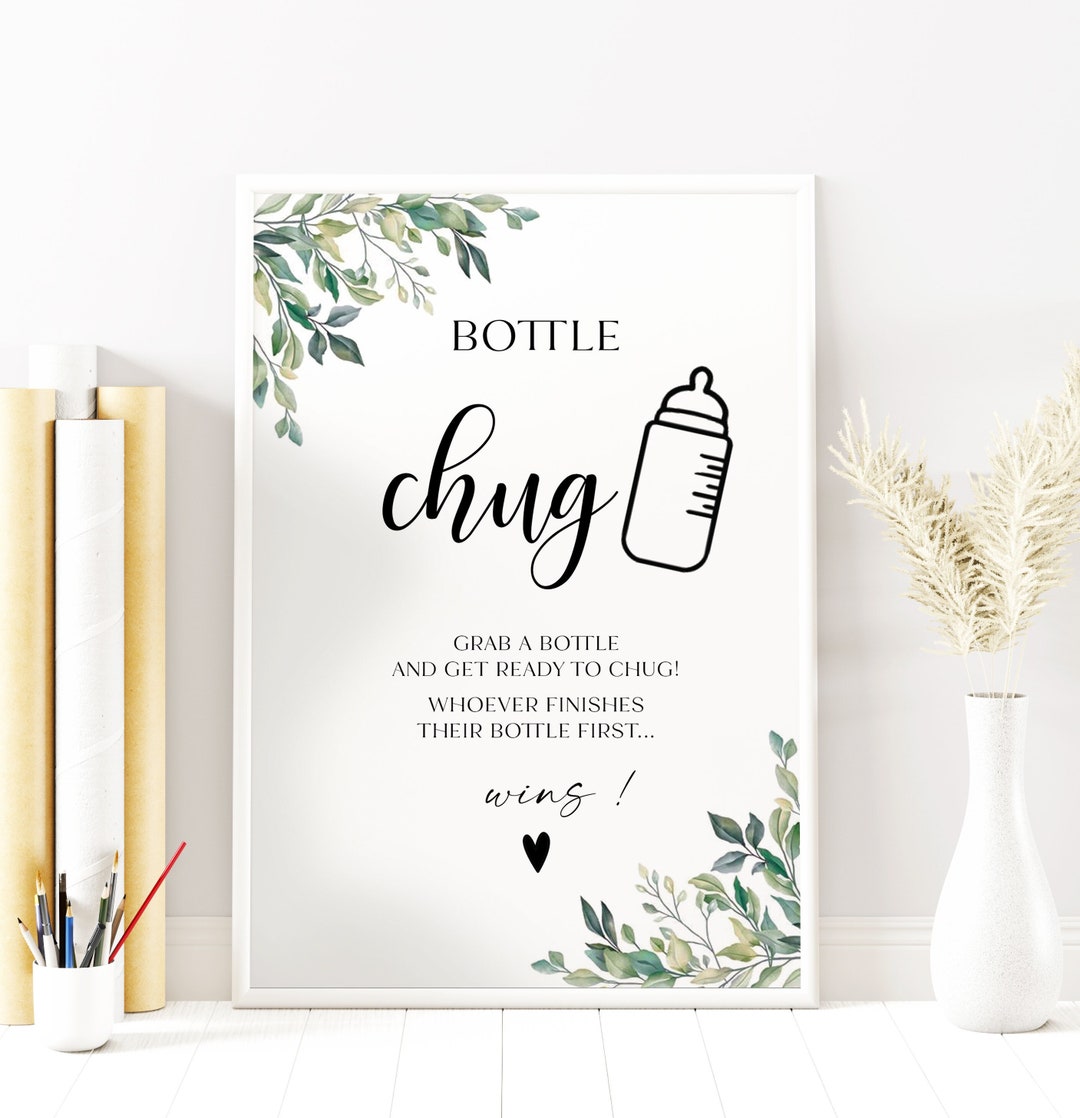 Baby Bottle Game Instant Printable Baby Shower Game Baby Etsy