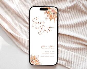 Save The Date Evite, Modern Save The Date Template, Electronic Mobile Save Our Date Invitation, Minimalist Save The Date Evite, STD KA 17 EV