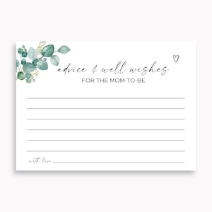 Carte conseils et voeux pour la future maman, carte baby shower instantanée, carte conseils et voeux de baby shower, carte de voeux de baby shower de conseils