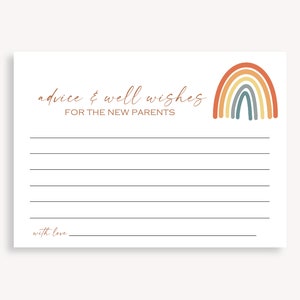 Tarjeta de consejos y buenos deseos para los nuevos padres, tarjetas de consejos para baby shower, tarjeta de deseos simples para baby shower, tarjetas de consejos para baby shower, 70 FA
