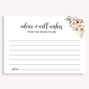 Carte conseils et voeux pour la future maman, carte de bébé minimaliste, carte de conseils et voeux de baby shower, carte de conseils et voeux de baby shower 30 FM