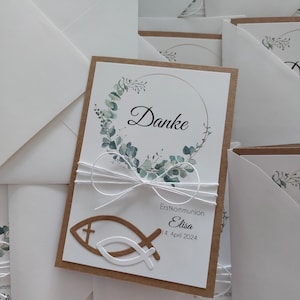 Dankeskarten zur Konfirmation, Kommunion, Taufe, Hochzeit Eukalipus