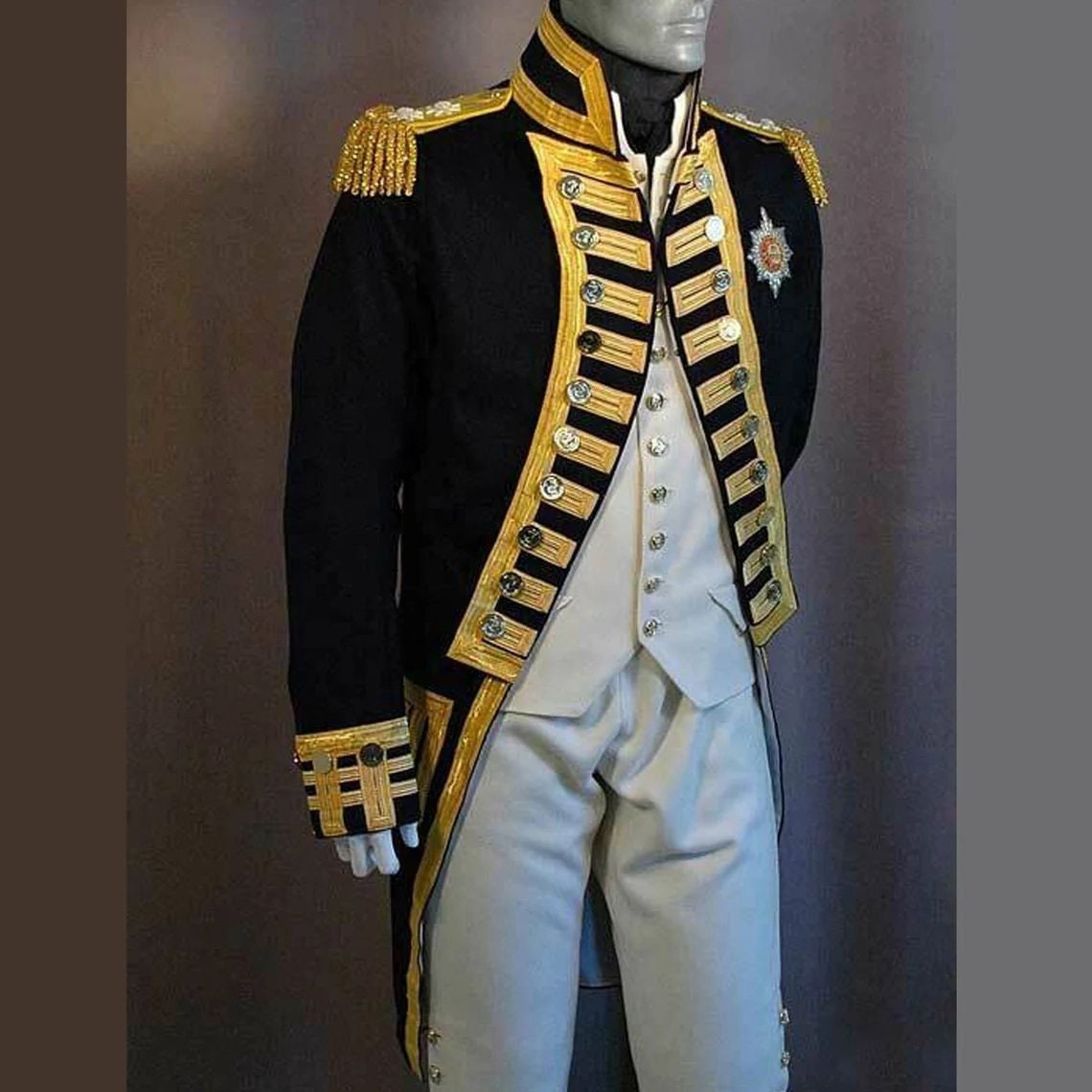New Men British Royal Navy Viceadmiral Historical Military Etsy