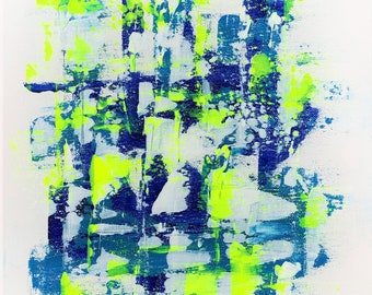 抽象画 I アクリル絵画 I 現代アート I キャンバスにアクリル I 30x40