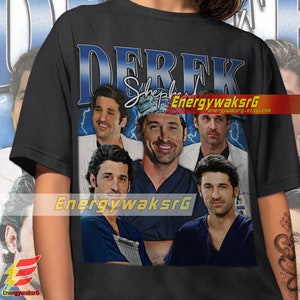 Derek Shepherd Shirt, Derek Shepherd Grey&#39;s Anatomy TV series T shirt, Vintage Derek Shepherd Shirt