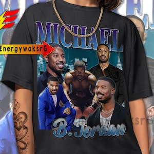 Camicia MICHAEL B JORDAN, maglietta Michael B Jordan, maglietta omaggio a Michael B Jordan, Michael Bakari Jordan attore americano Vintage Merch