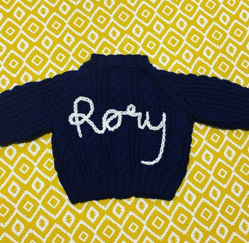 Hand Knitted Personalised Name Cardigans Etsy UK