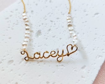 Custom name necklace Personalized necklace Wire wrapped necklace Wire name jewelry Letter necklace Gift for her Christmas Gift Mother Gift