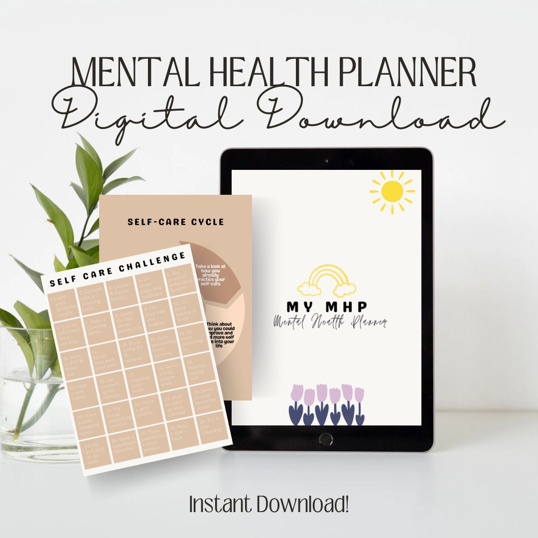 Digital Download Mental Health Planner Positivity Planner - Etsy