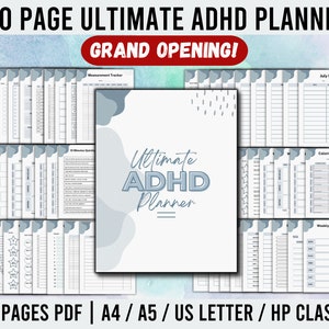 Ultimate ADHD Planner Adult, ADHD Digital Planner, ADHD Journal Printable, Adhd Adult Planner, Flourish Planner Pdf, Productivity Planner