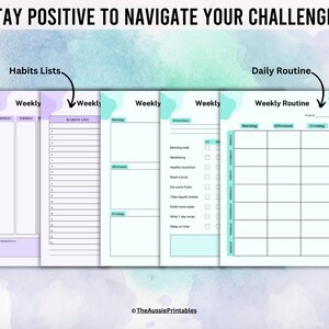 Weekly Planner Printable Pdf, Daily Checklist Pdf, Daily Routine ...