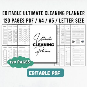 Editable Cleaning Schedule, Editable Cleaning Checklist, Family Chore ...