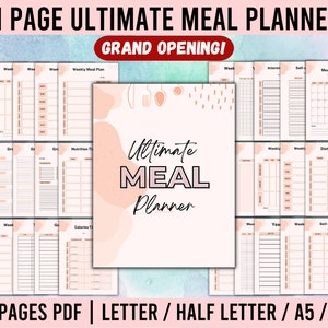 Weekly Meal Planner Printable, Grocery List Pdf, Adhd Planner Adult, Self Care Planner, Meal Planning, Meal Planner Printable, Meal Prep