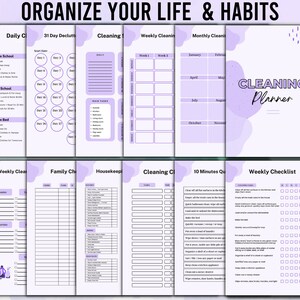 Purple ADHD Planner Adult, ADHD Adult Planner Pdf, ADHD Planner Printable, adhd Digital Planner, adhd Productivity Planner, Adhd Awareness imagen 7