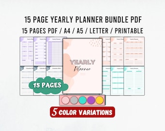 Yearly Planner Printable, Remarkable 2 Planner, Daily Schedule, Daily Checklist Planner, To Do List Template, A4 A5 Us Letter Pdf
