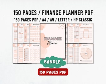 Finance Planner Bundle, Financial Planner, Savings challenge, Budget Template Printable, No Spend Challenge, Budget Binder, Budget Planners