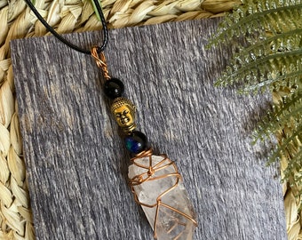 ネックレス・ペンダント Monday Edition _ Clear Quartz with Colored String (3 colors) il_340x270.4026340780_c850.jpg