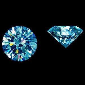 Vivid Blue Loose Moissanite - Round Brilliant Cut - Excellent Cut - VVS Grade - Use For Make Jewelry - 5 mm to 8 mm