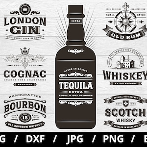 ambachtelijk bier logo sets illustratie svg, rum, whisky, bourbon, gin, cognac, tequila, brouwerij, bierwinkel, bieretiketten pictogrammensets clipart svg