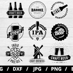 ambachtelijk bier logo sets collectie illustratie svg, ambachtelijk bier brouwerij winkel emblemen pictogram badge sets clipart svg