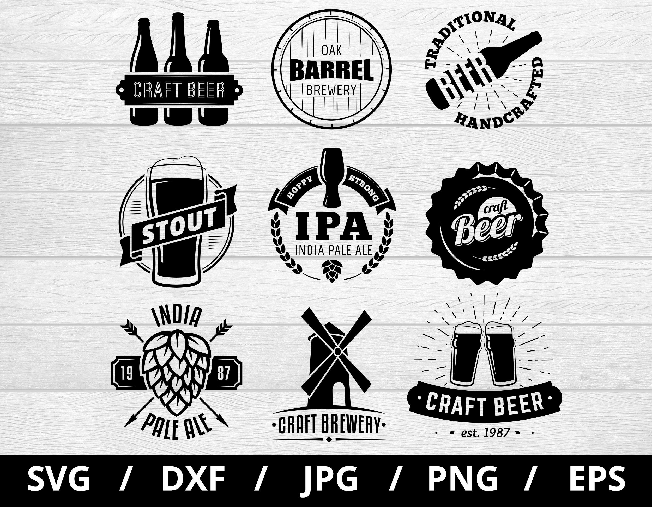 Craft Beer Logo Sets Collection Illustration Svg, Craft Beer Brewery