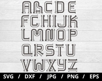 Letters in Pipes Svg - Etsy