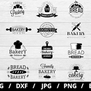 bakkerij logo sets collectie illustratie svg, bakkerij winkel, bakkerij huis, brood bakkerij café, banketbakkerij donuts pictogram badge set clipart svg