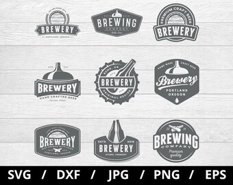 Craft Beer Logo SVG Collection, Brewery Emblems (Digital Download)
