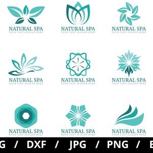 natural spa logo sets collection illustration svg, spa relax icon svg, relax massage spa labels flat icon sets elements design clipart svg