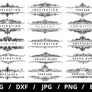 Floral split svg, vintage frame ornaments svg, flower border svg, text split monogram svg, wedding text box border svg, floral monogram svg