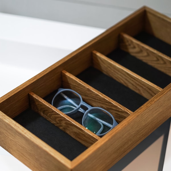 Veronika Glasses Box – Solid Wood Glasses Storage, Sunglasses & Glasses Storage, Glasses Rack, Wall Mount for Glasses